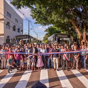 MUNICIPALIDAD DE CIUDAD DEL ESTE INAUGURA NUEVO TRAMO ASFÁLTICO Y AMPLÍA EL ITINERARIO DEL BUS ELÉCTRICO